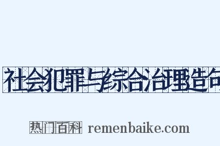 社会犯罪与综合治理造句是什么意思的图片